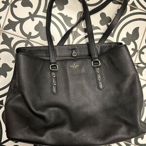 Kate Spade Black Pebbled Leather Tote Bag (computer bag)